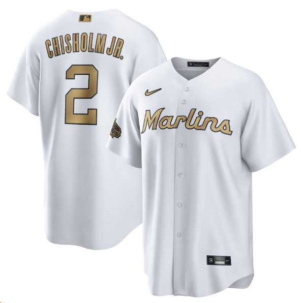 Miami Marlins #2 Jazz Chisholm Jr. White 2022 All-Star Cool Base Stitched Baseball Jersey,We sell and wholesale Miami Marlins #2 Jazz Chisholm Jr. White 2022 All-Star Cool Base Stitched Baseball Jersey on line form chian!